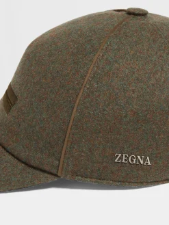 Army Green Multimélange Oasi Cashmere Baseball Cap