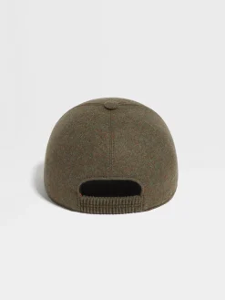 Army Green Multimélange Oasi Cashmere Baseball Cap