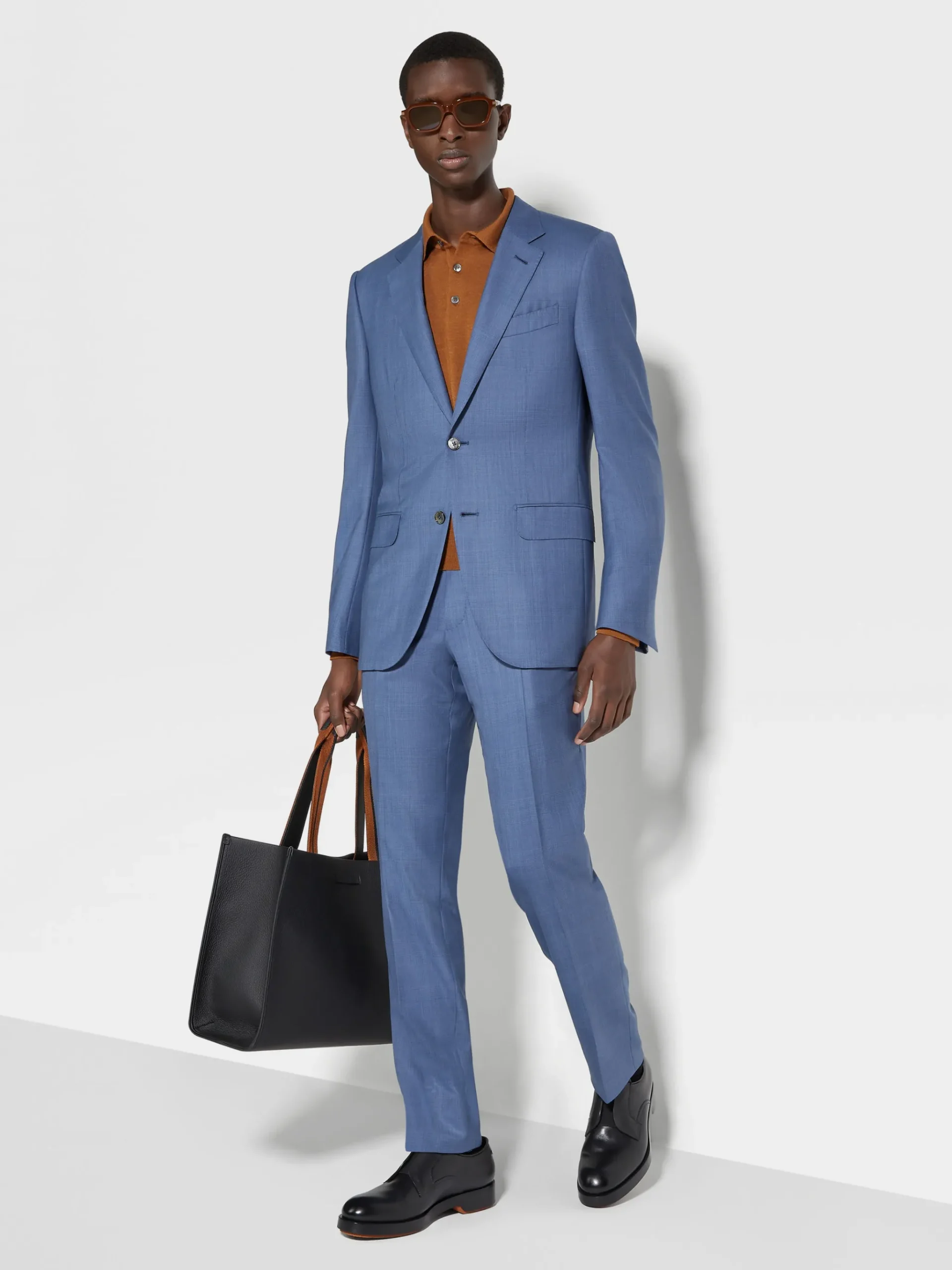Avio Blue Centoventimila Wool Suit