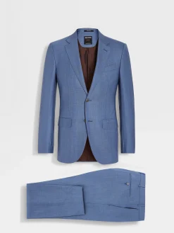 Avio Blue Centoventimila Wool Suit