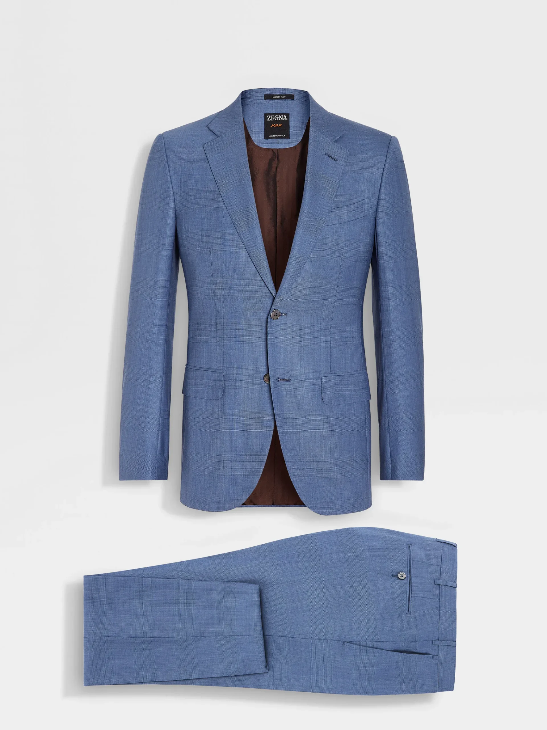 Avio Blue Centoventimila Wool Suit