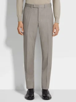 Beige Centoventimila Wool Pants