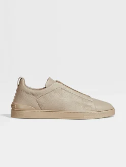 Beige Deerskin Triple Stitch™ Sneakers