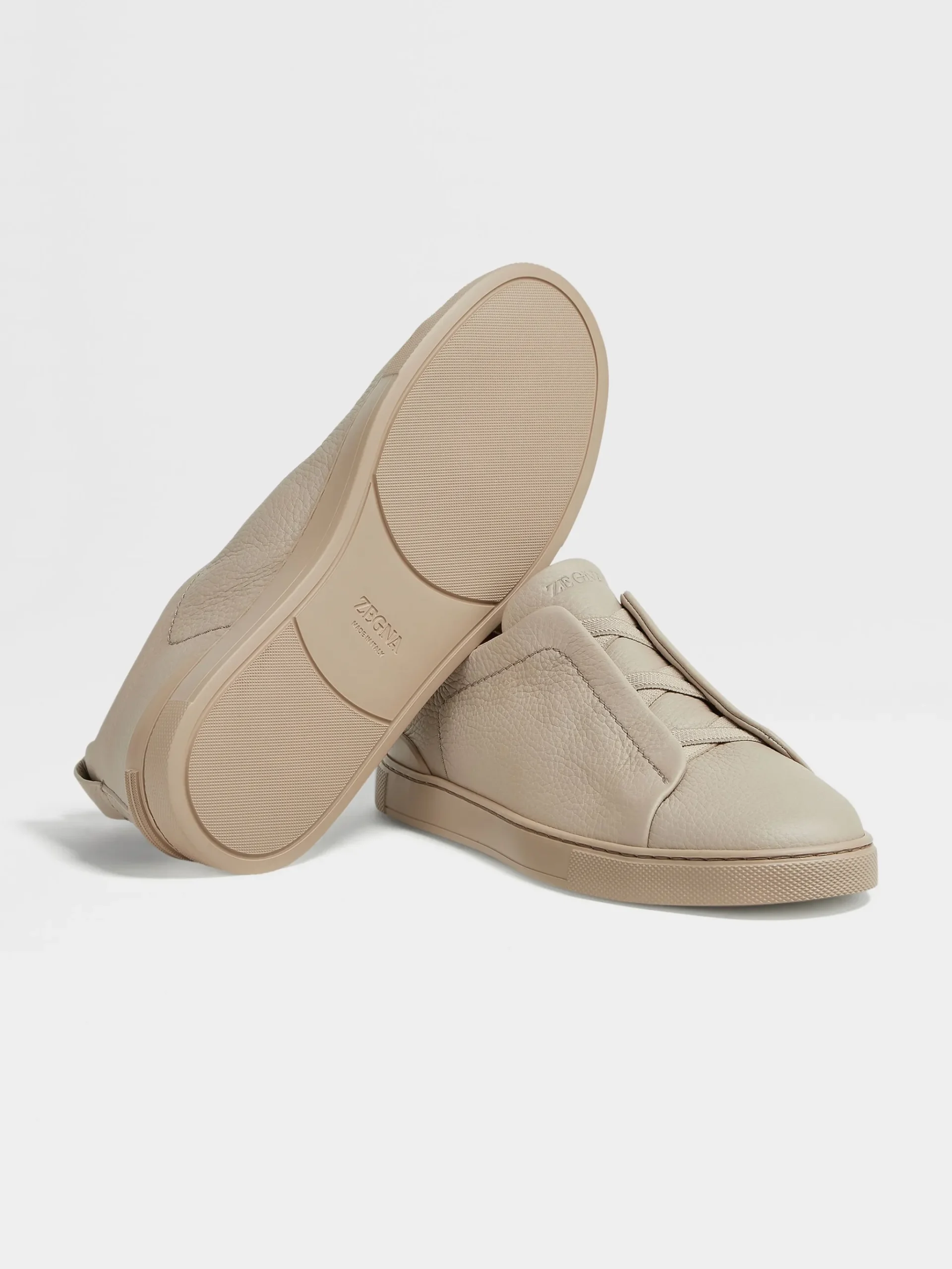 Beige Deerskin Triple Stitch™ Sneakers