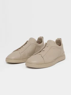 Beige Deerskin Triple Stitch™ Sneakers