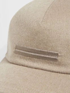Beige Oasi Cashmere Baseball Cap