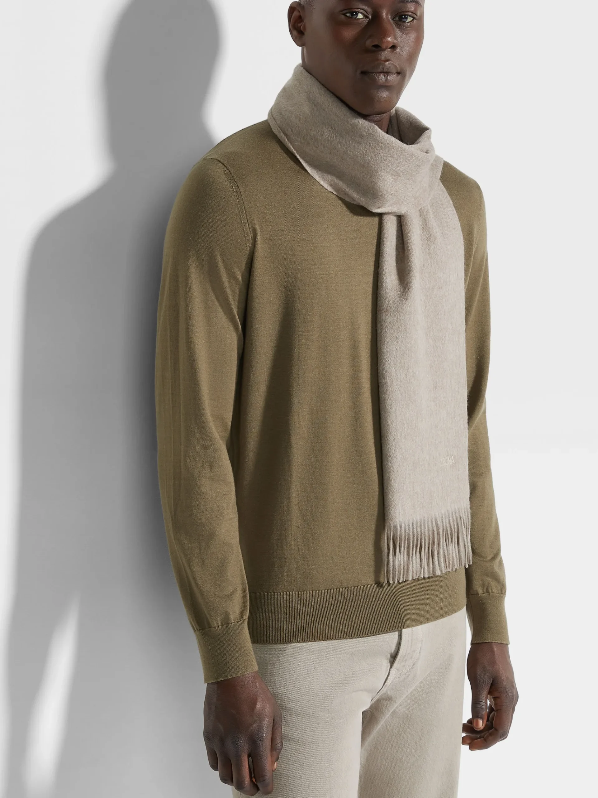 Beige Oasi Cashmere Scarf
