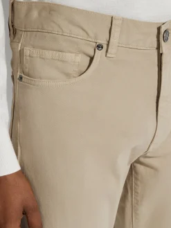 Beige Stretch Cotton Roccia Jeans