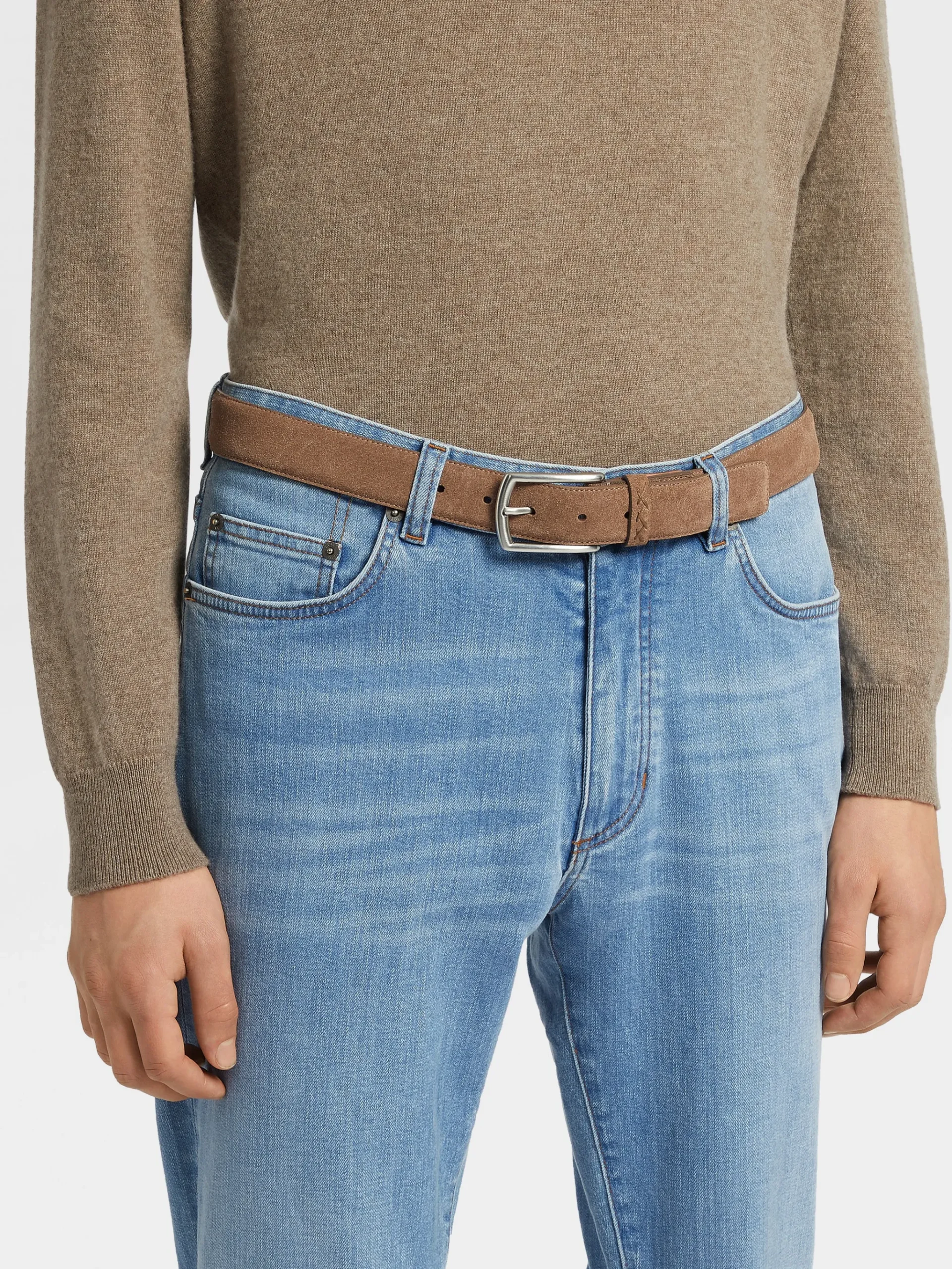 Beige Suede Belt