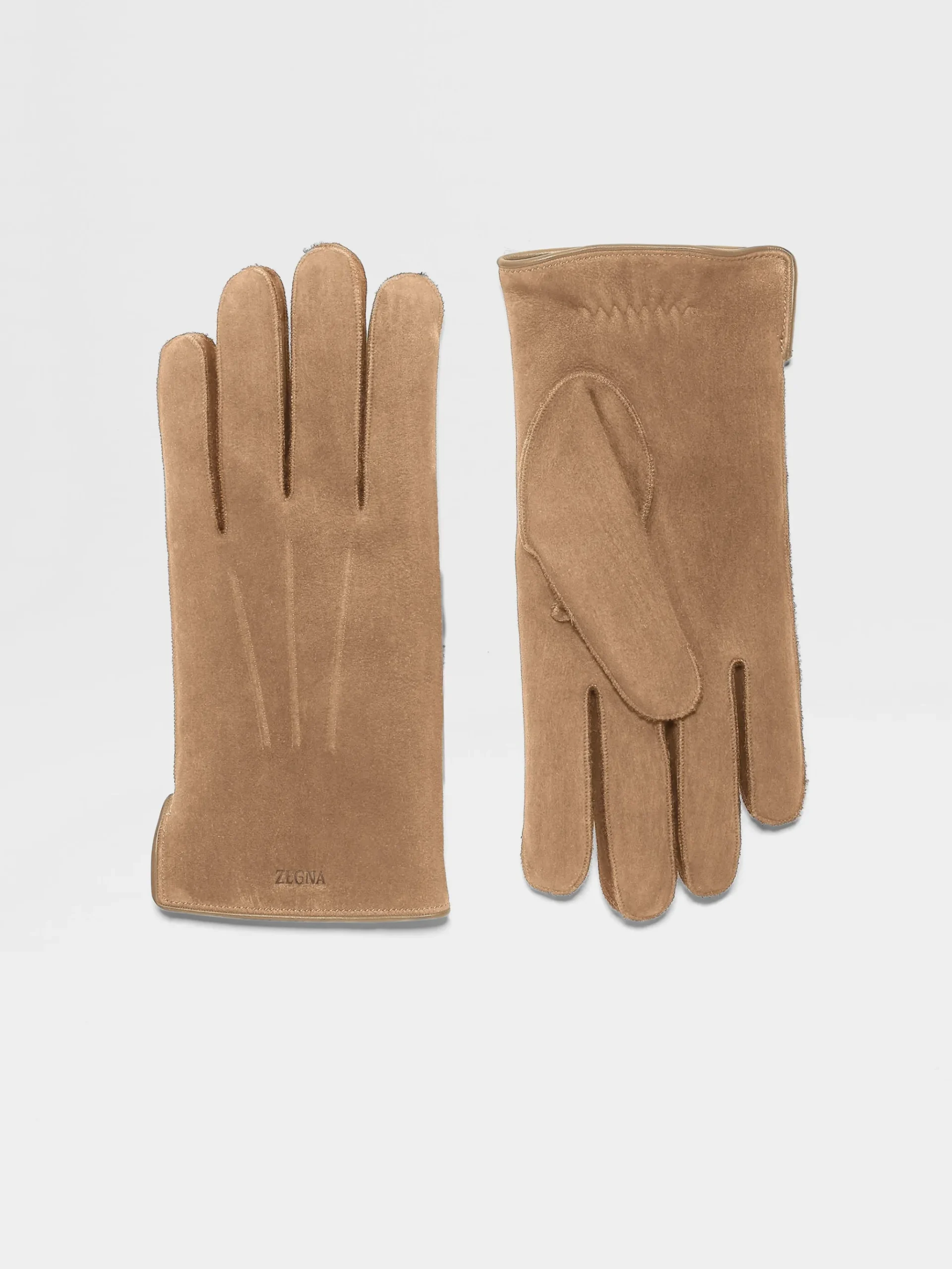 Beige Suede Gloves