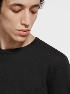 Black Cashseta Crewneck