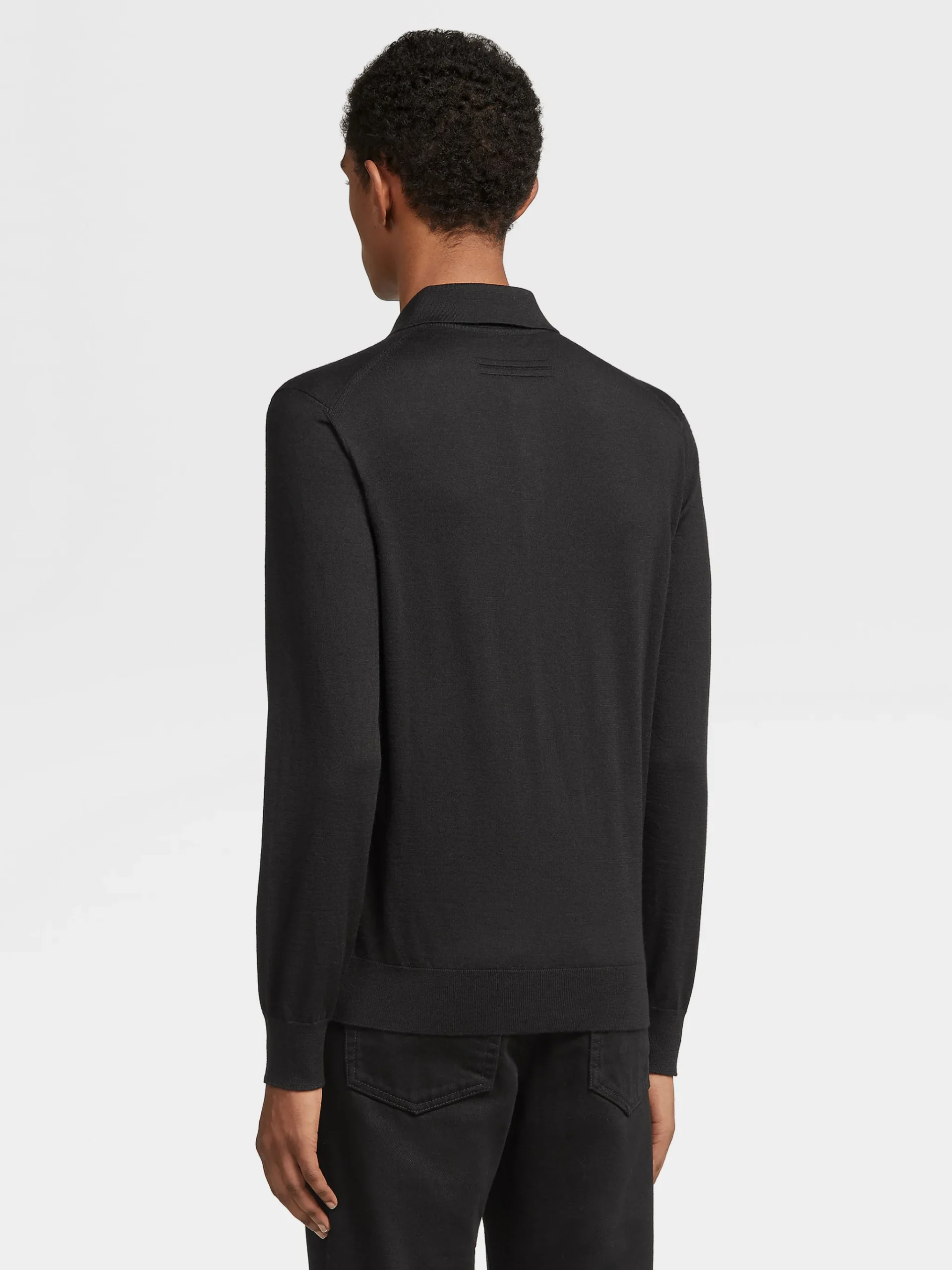 Black Cashseta Polo Shirt