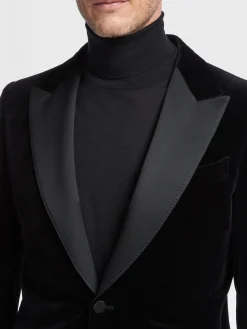 Black Cotton Evening Jacket