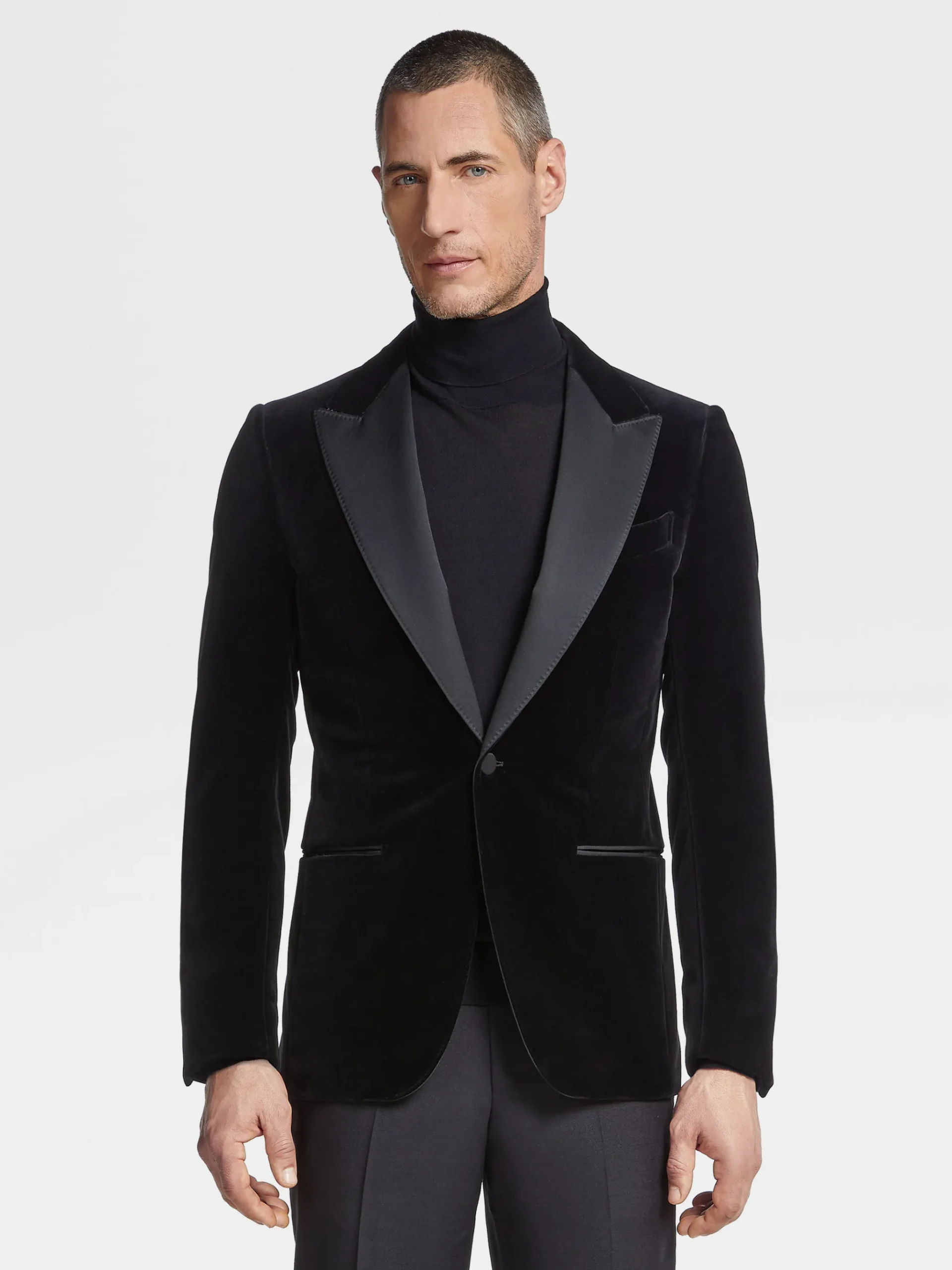 Black Cotton Evening Jacket