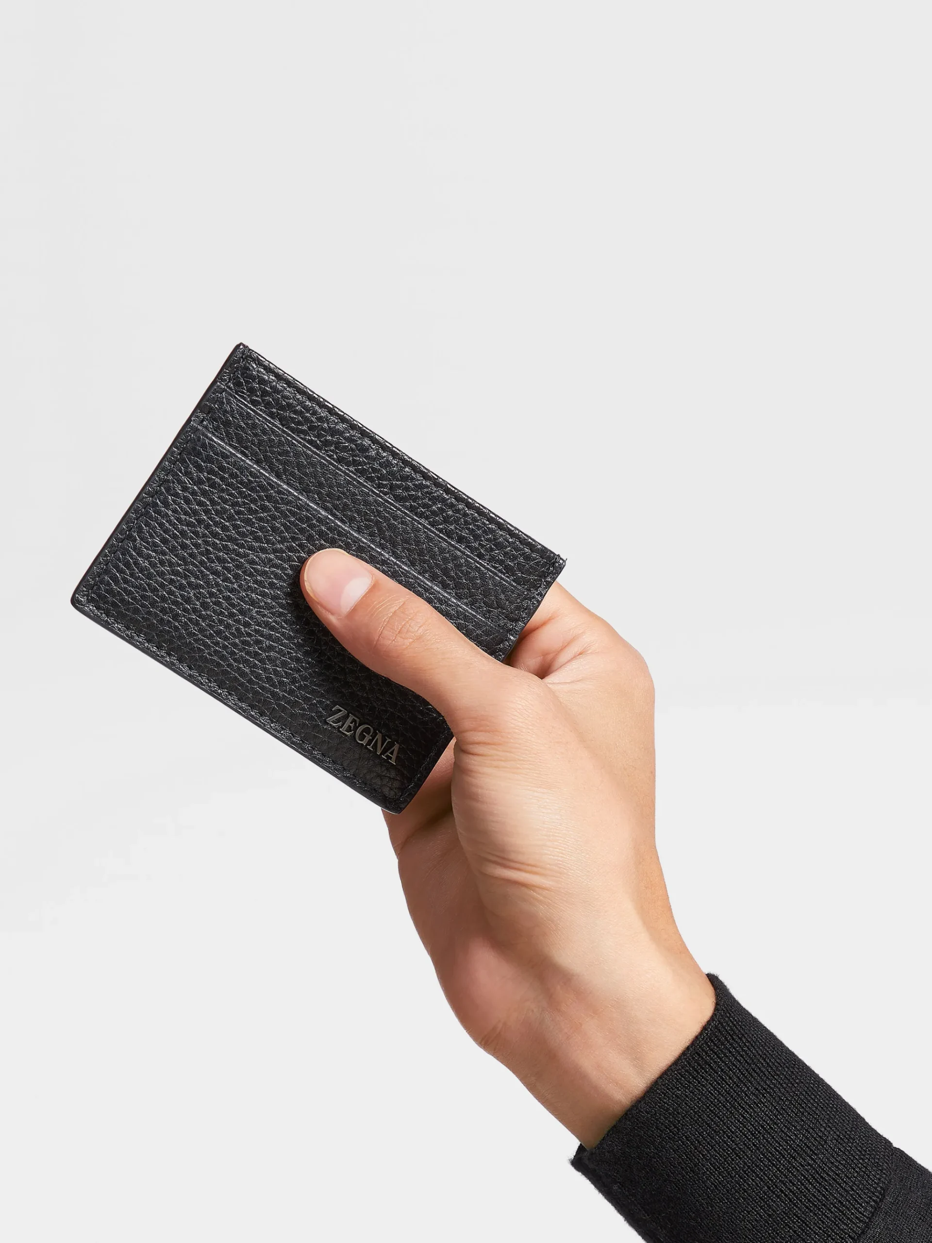 Black Deerskin Card Case