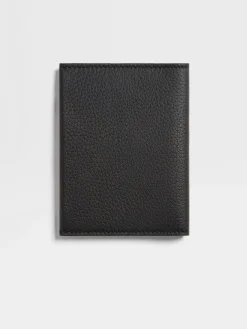 Black Deerskin Passport Case