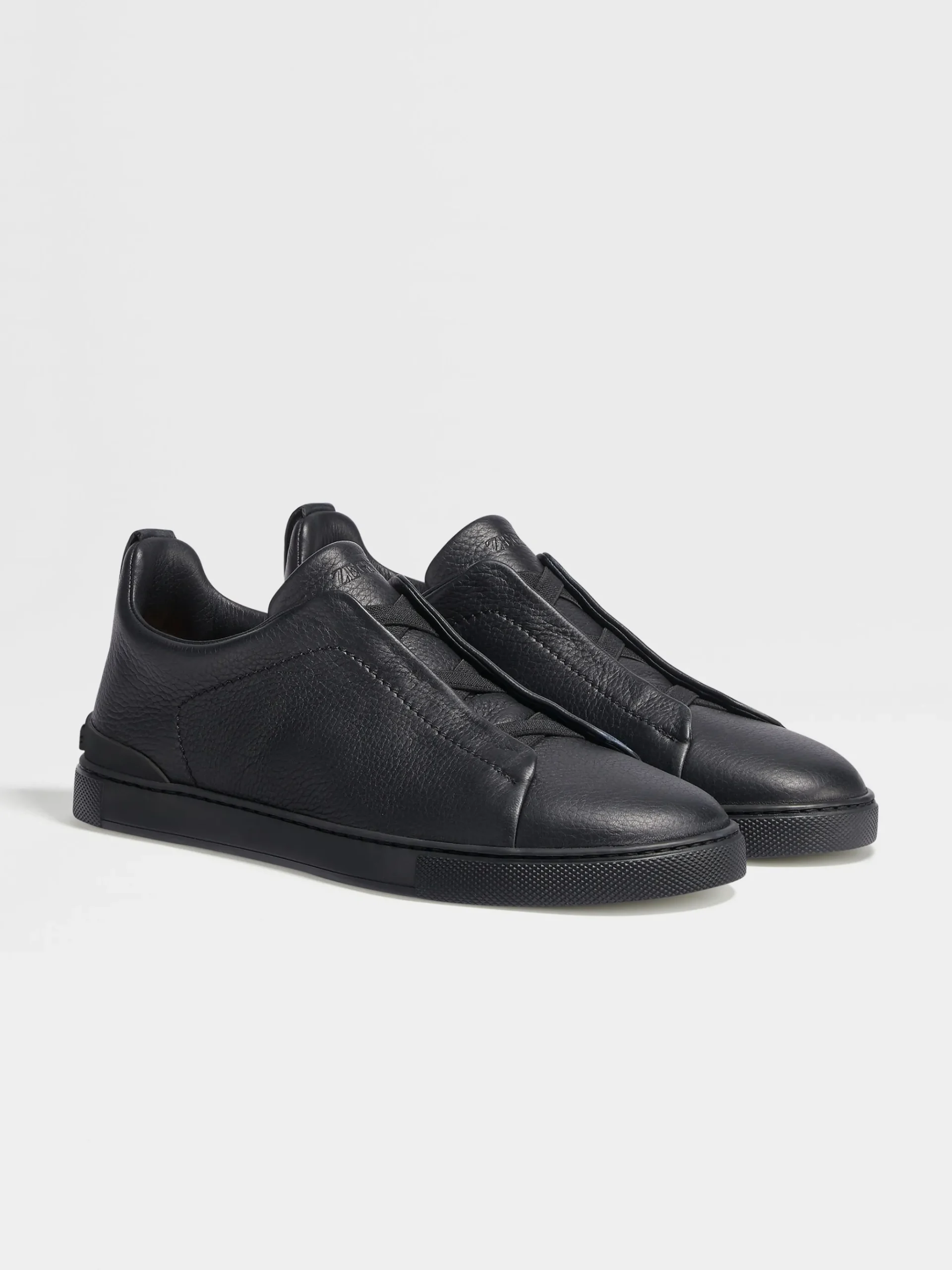 Black Deerskin Triple Stitch™ Sneakers