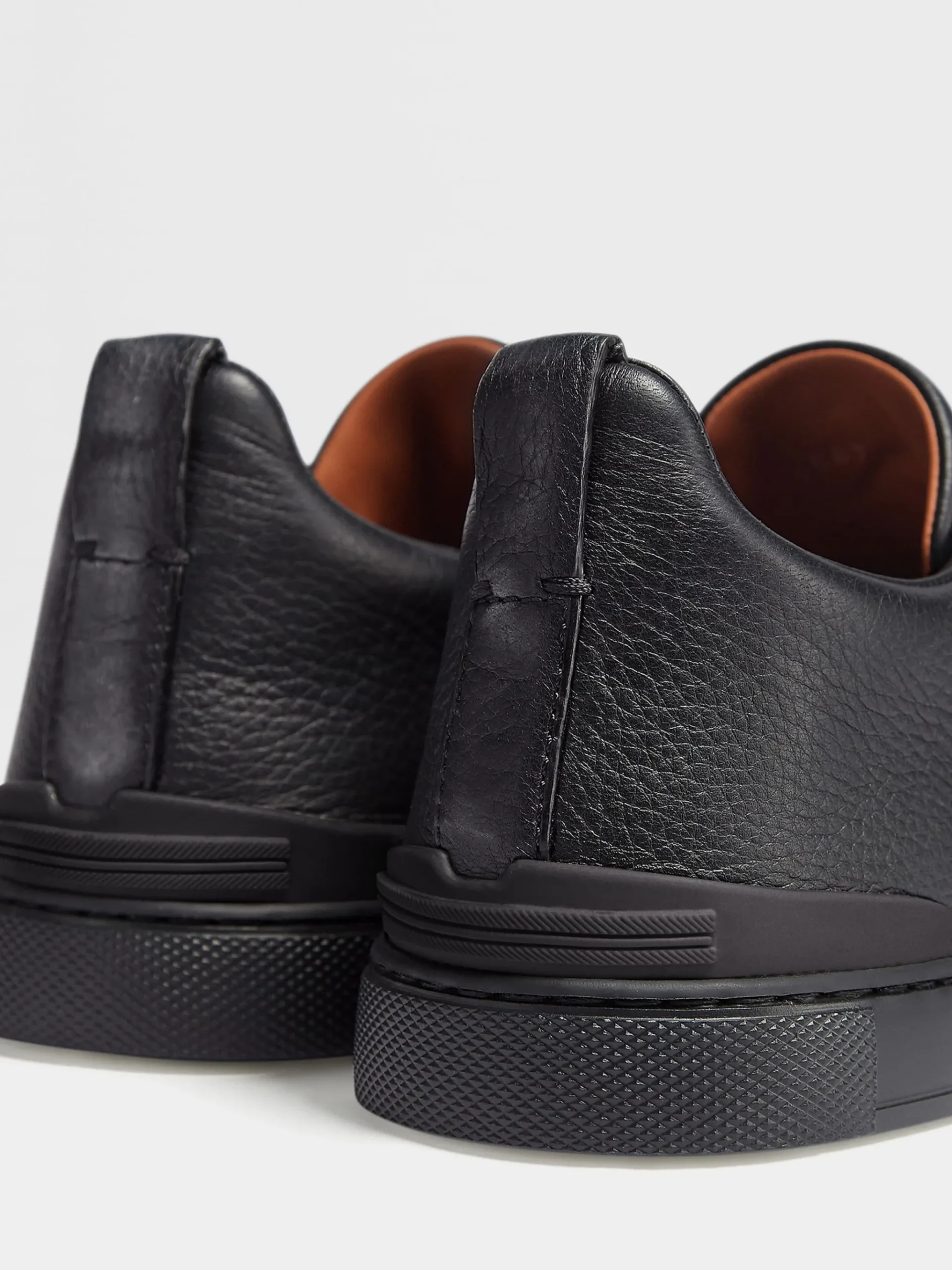 Black Deerskin Triple Stitch™ Sneakers