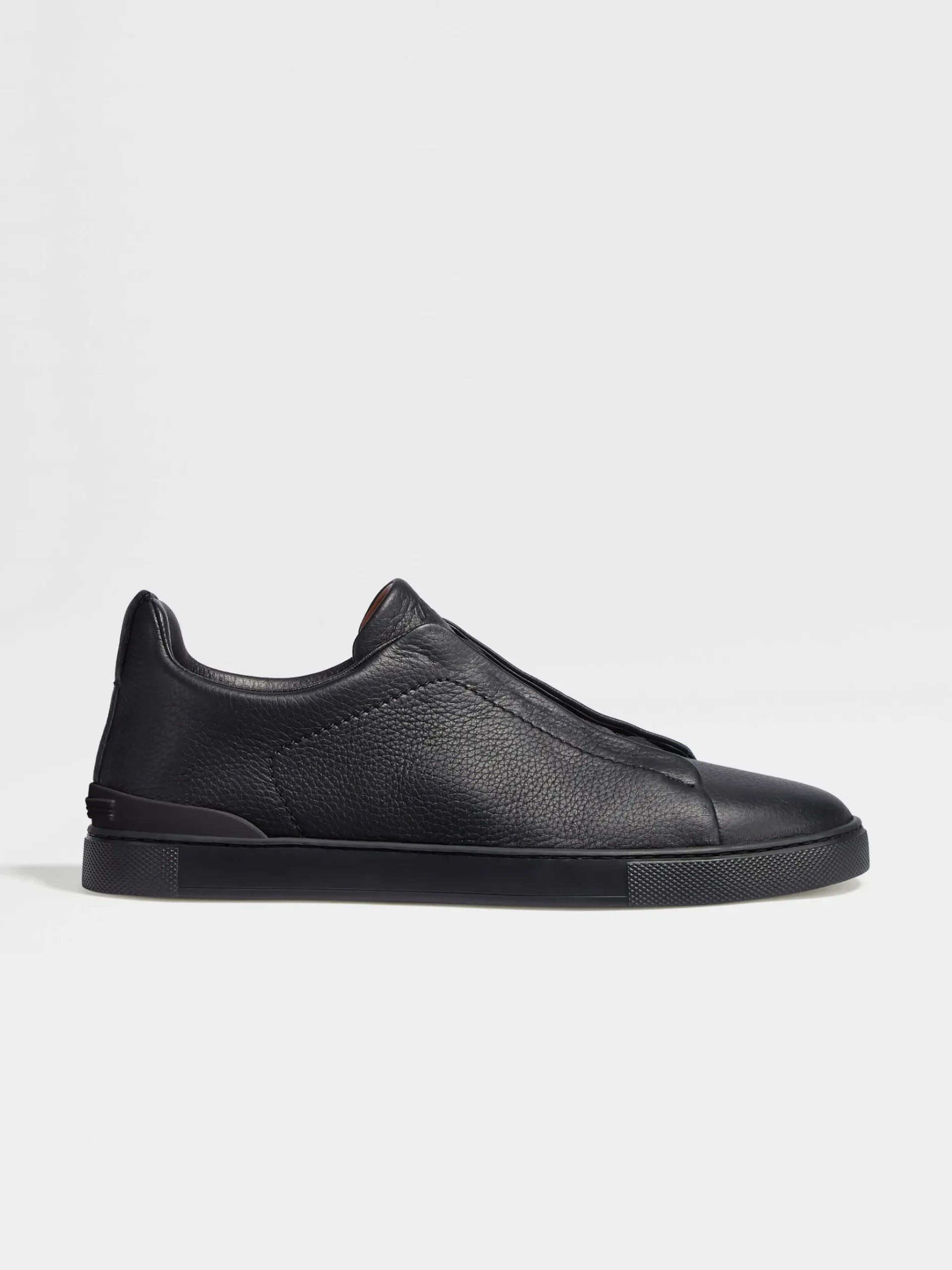 Black Deerskin Triple Stitch™ Sneakers
