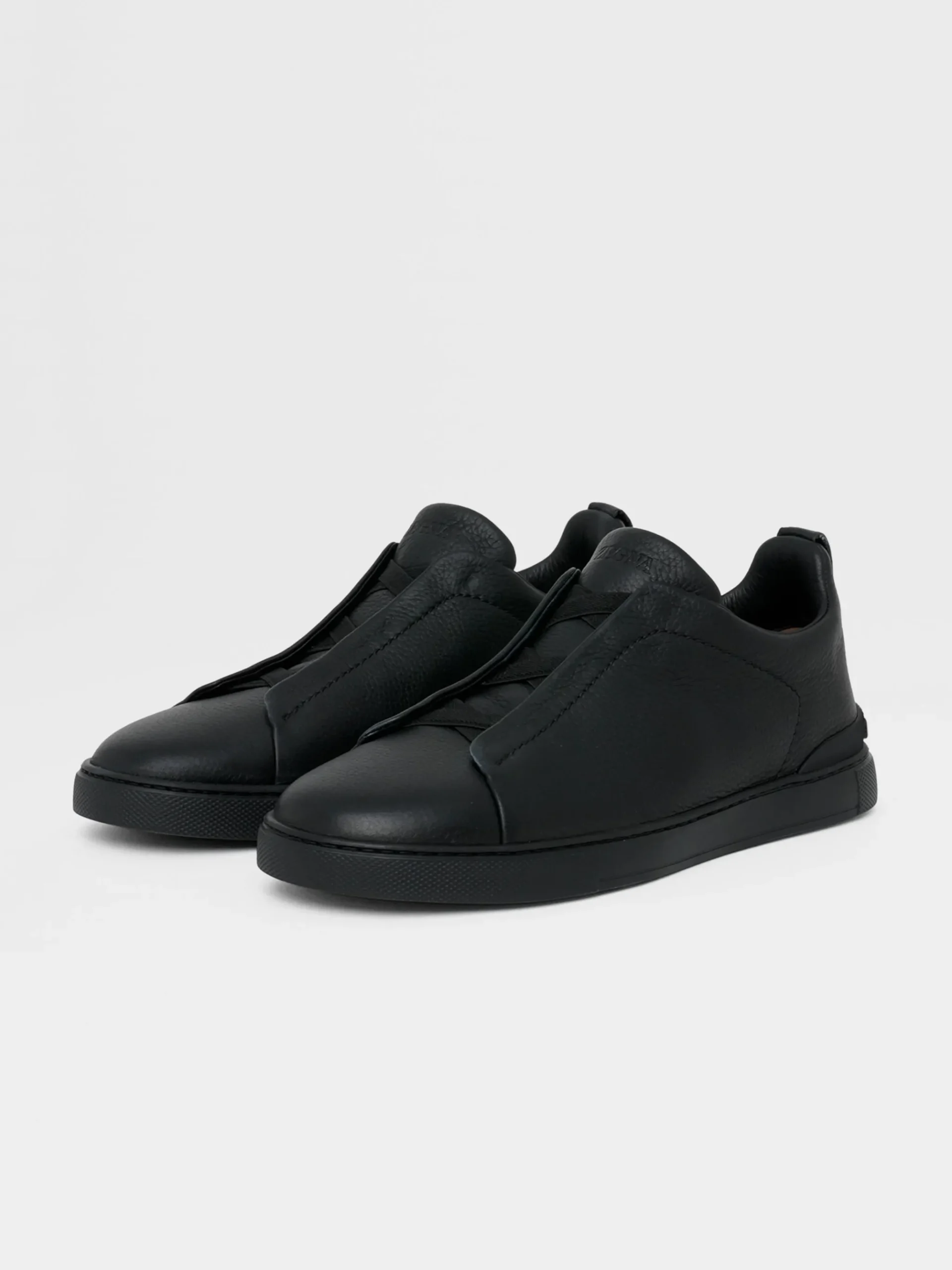 Black Deerskin Triple Stitch™ Sneakers