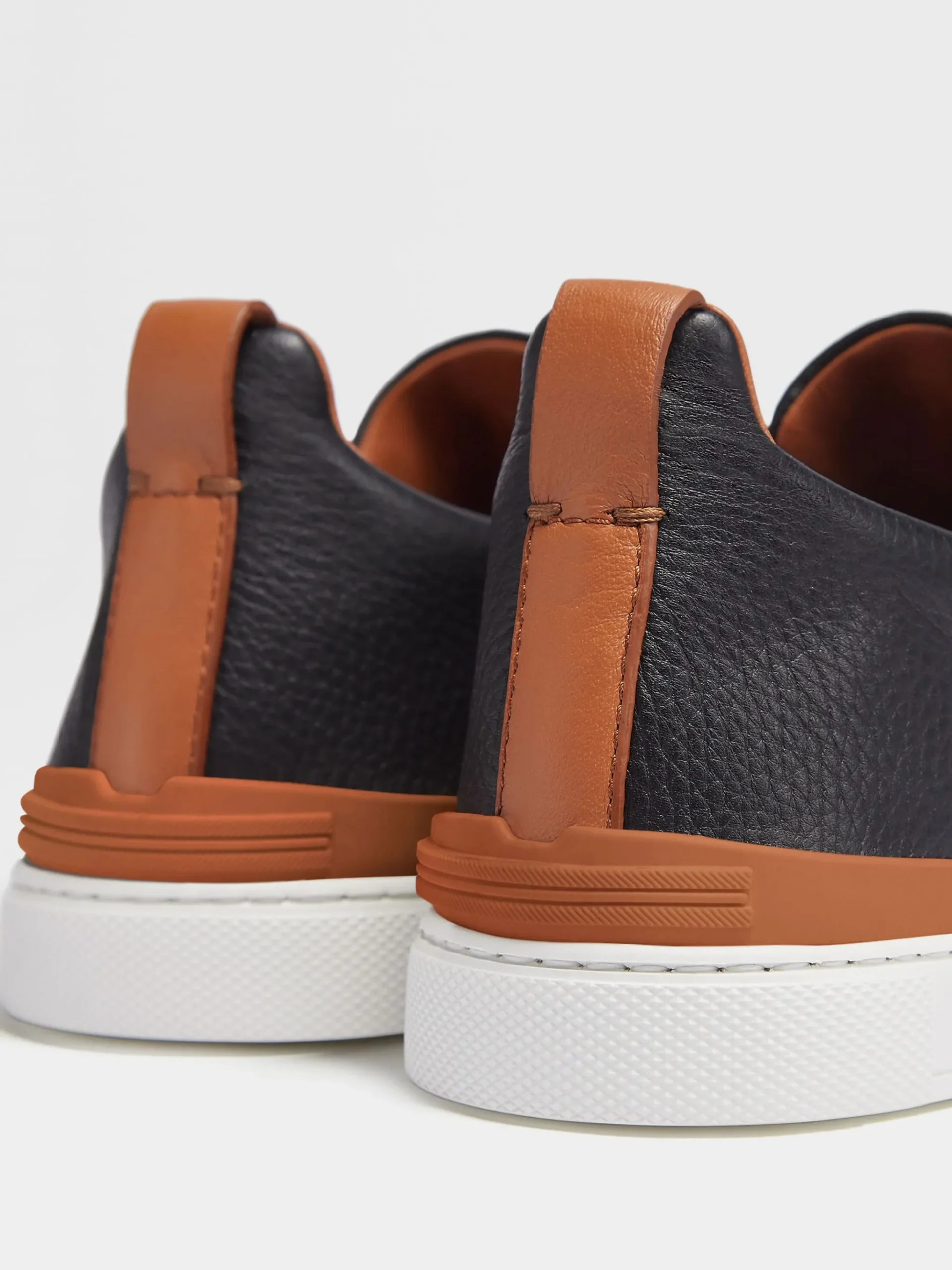 Black Deerskin Triple Stitch™ Sneakers