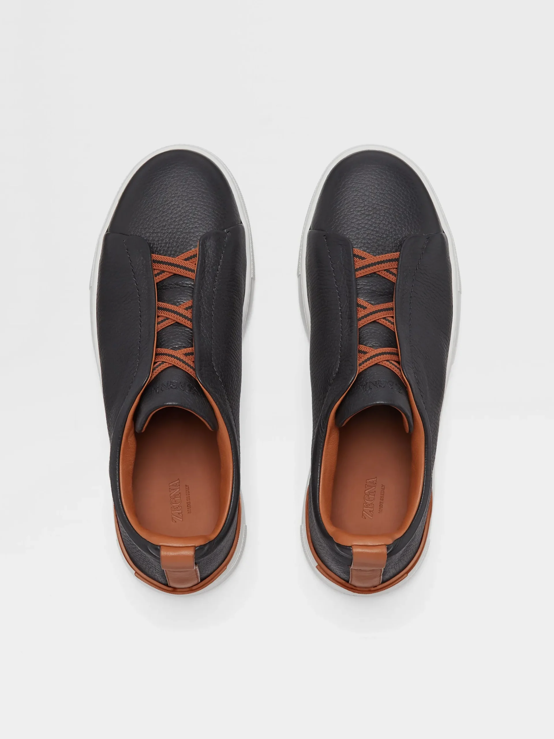 Black Deerskin Triple Stitch™ Sneakers