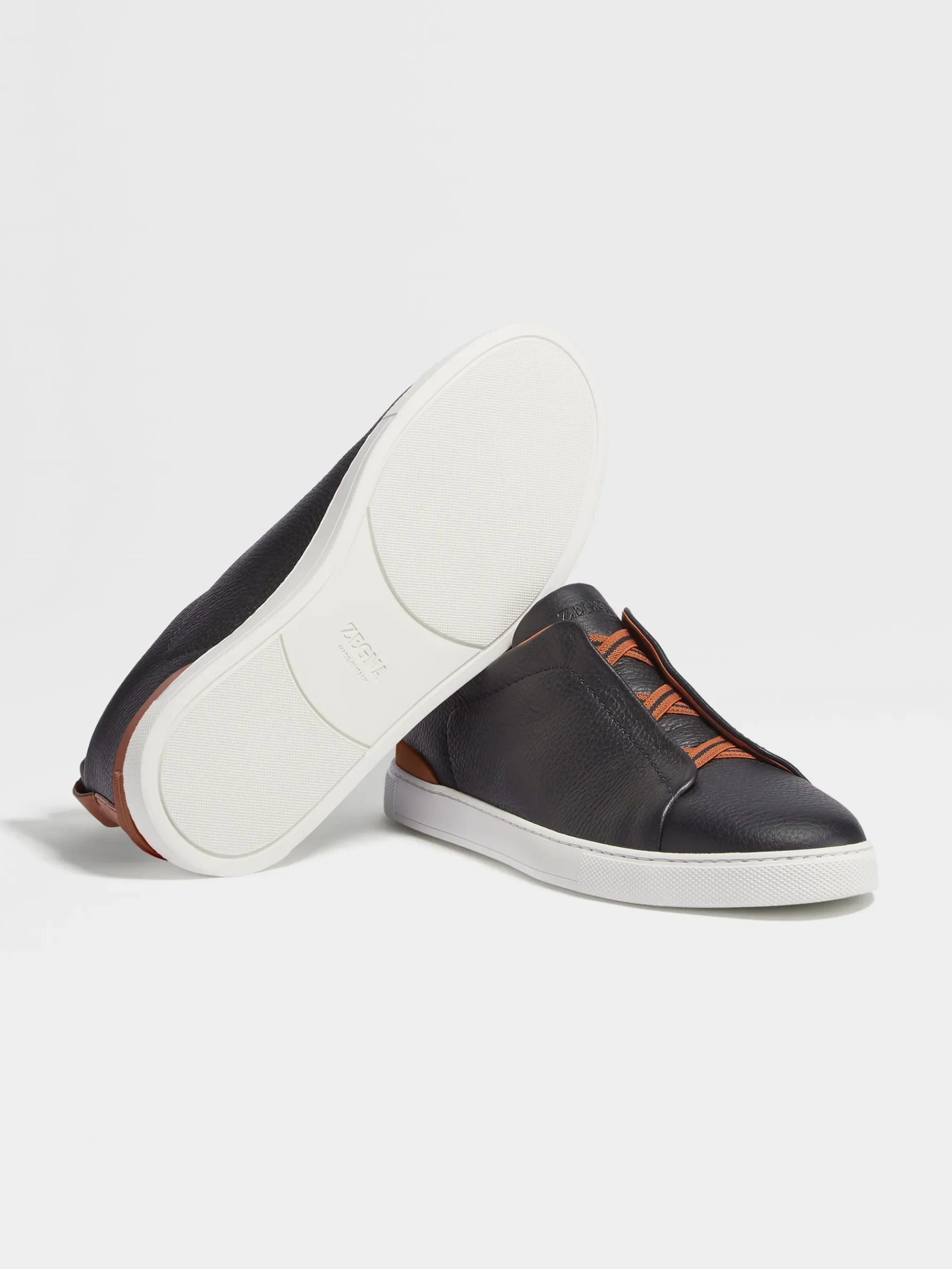 Black Deerskin Triple Stitch™ Sneakers