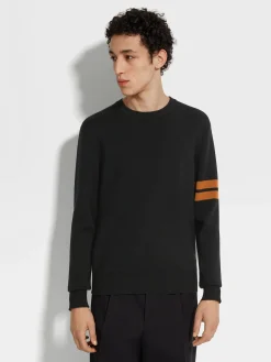 Black High Performance™ Wool Crewneck