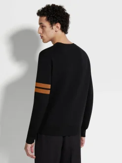 Black High Performance™ Wool Crewneck