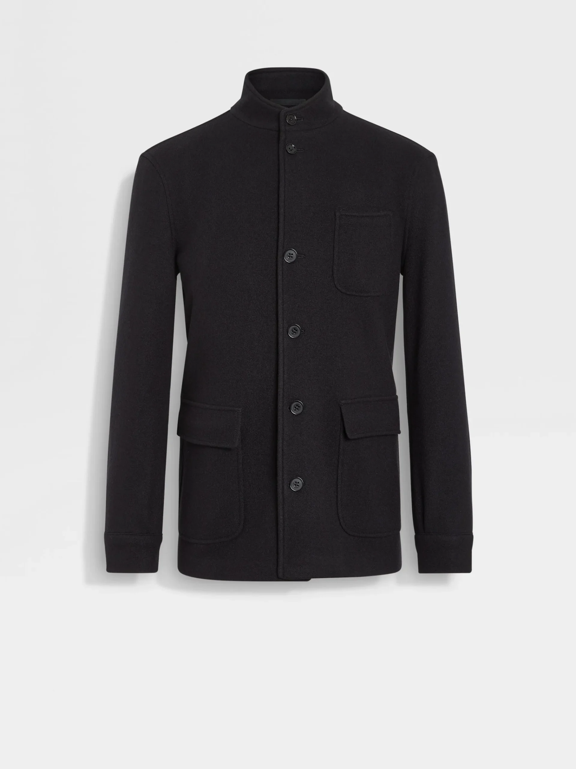 Black Jerseywear Wool and Cashmere Chore Jacket
