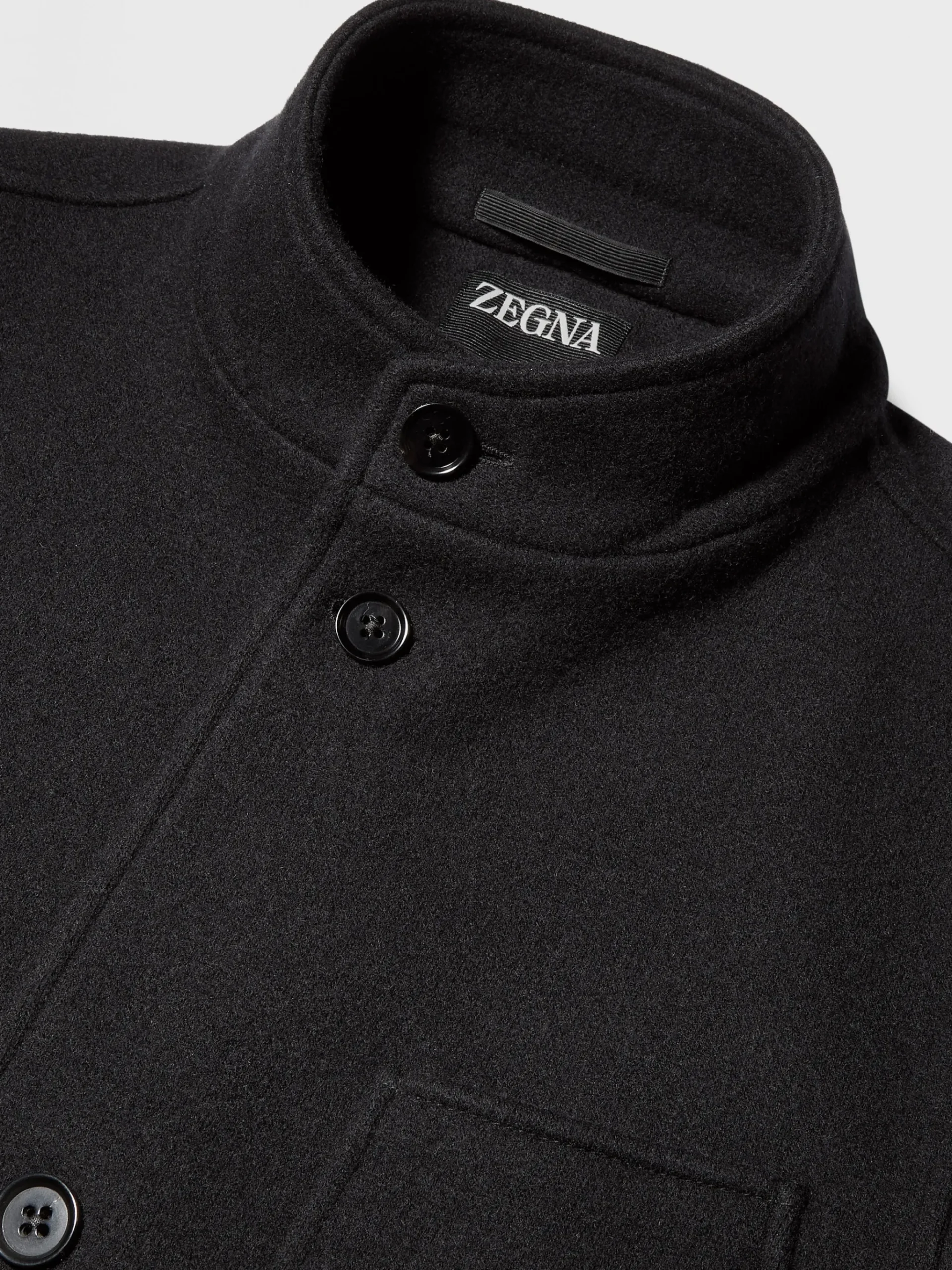 Black Jerseywear Wool and Cashmere Chore Jacket