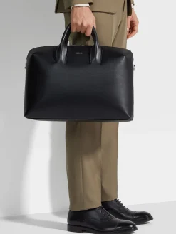 Black Leather Business Bag