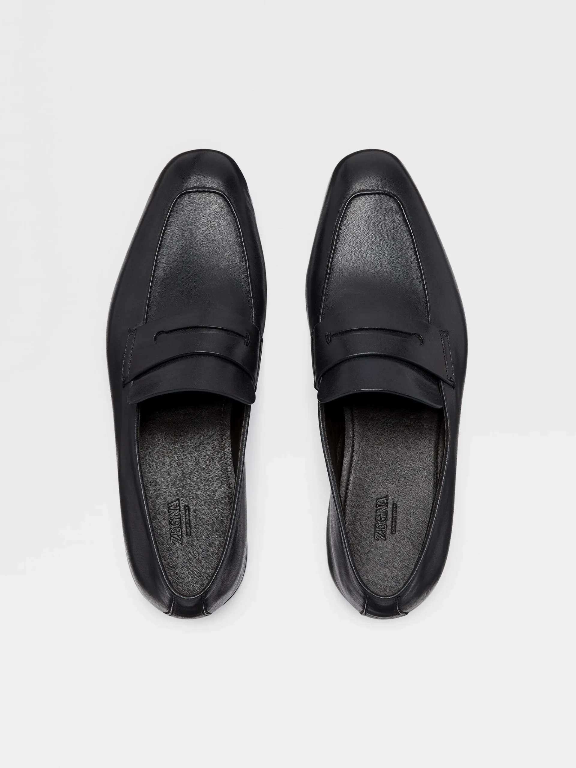 Black Leather L'Asola Loafers