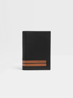 Black Leather Passport Case