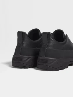 Black Leather Triple Stitch™ Monte Sneakers