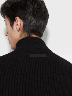 Black Oasi Cashmere Full Zip Blouson