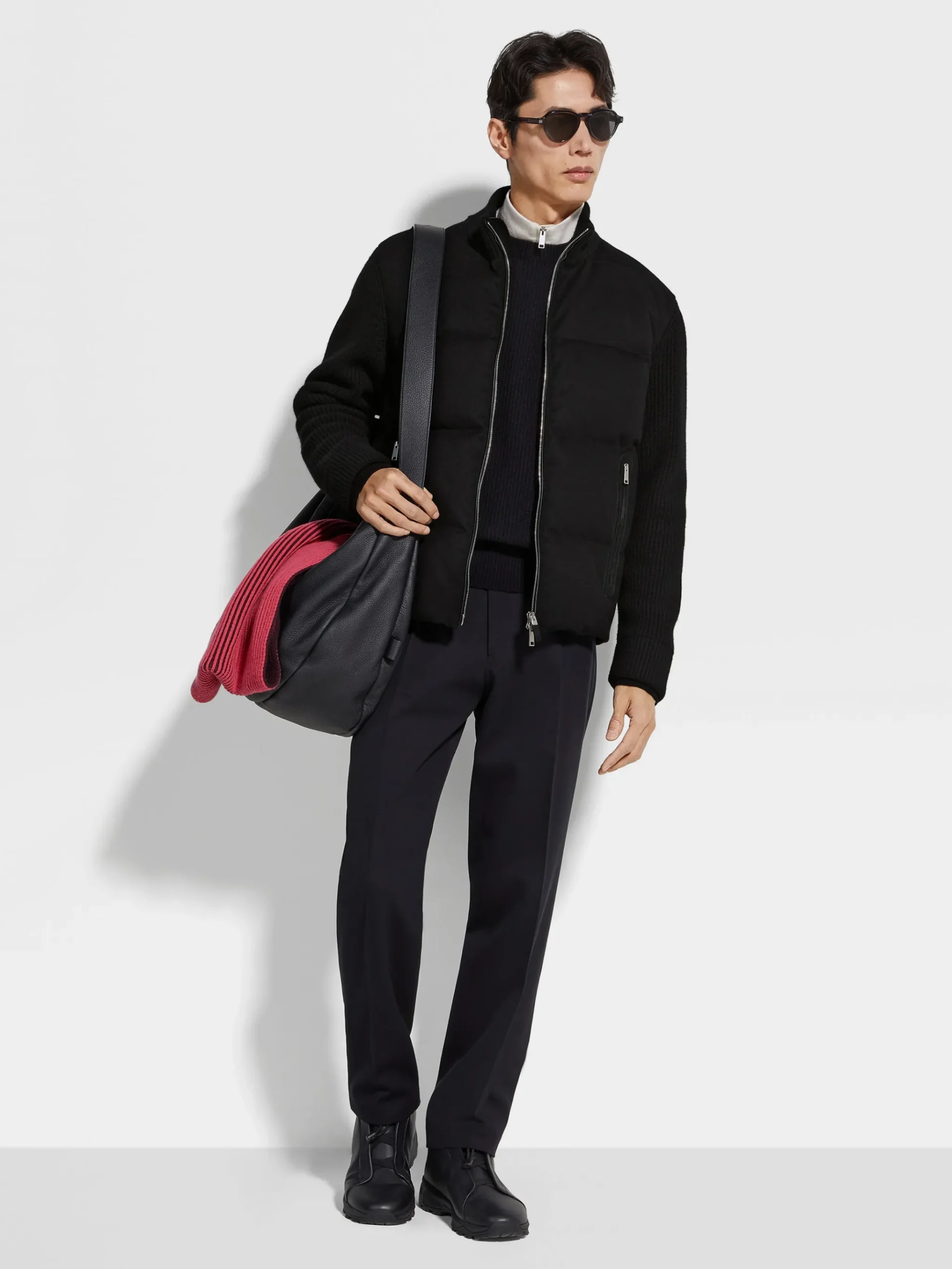 Black Oasi Cashmere Full Zip Blouson
