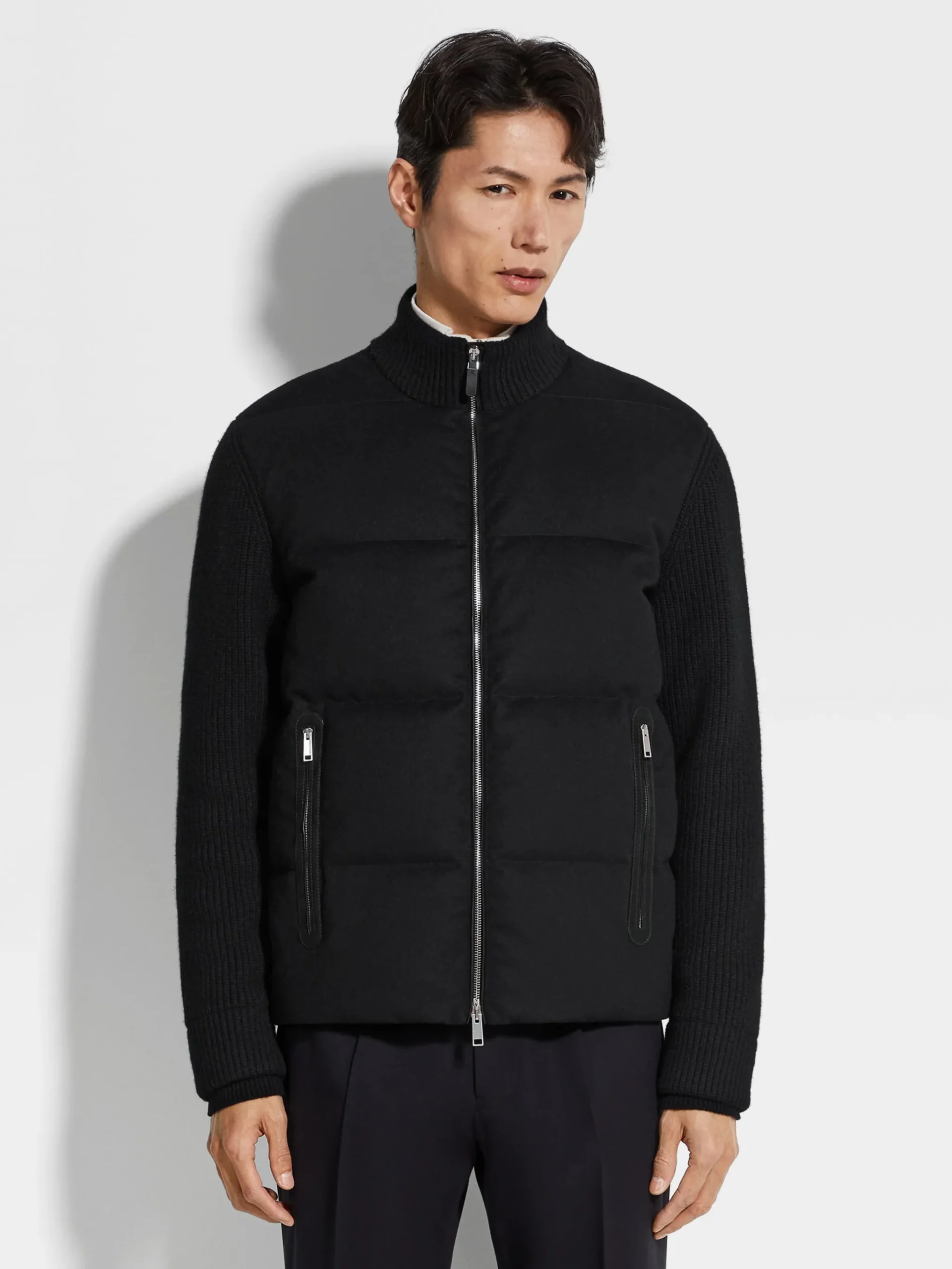 Black Oasi Cashmere Full Zip Blouson