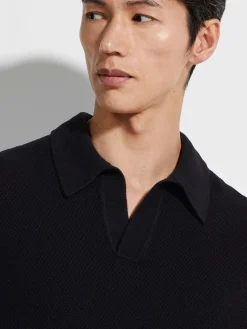 Black Oasi Cashmere Polo Shirt