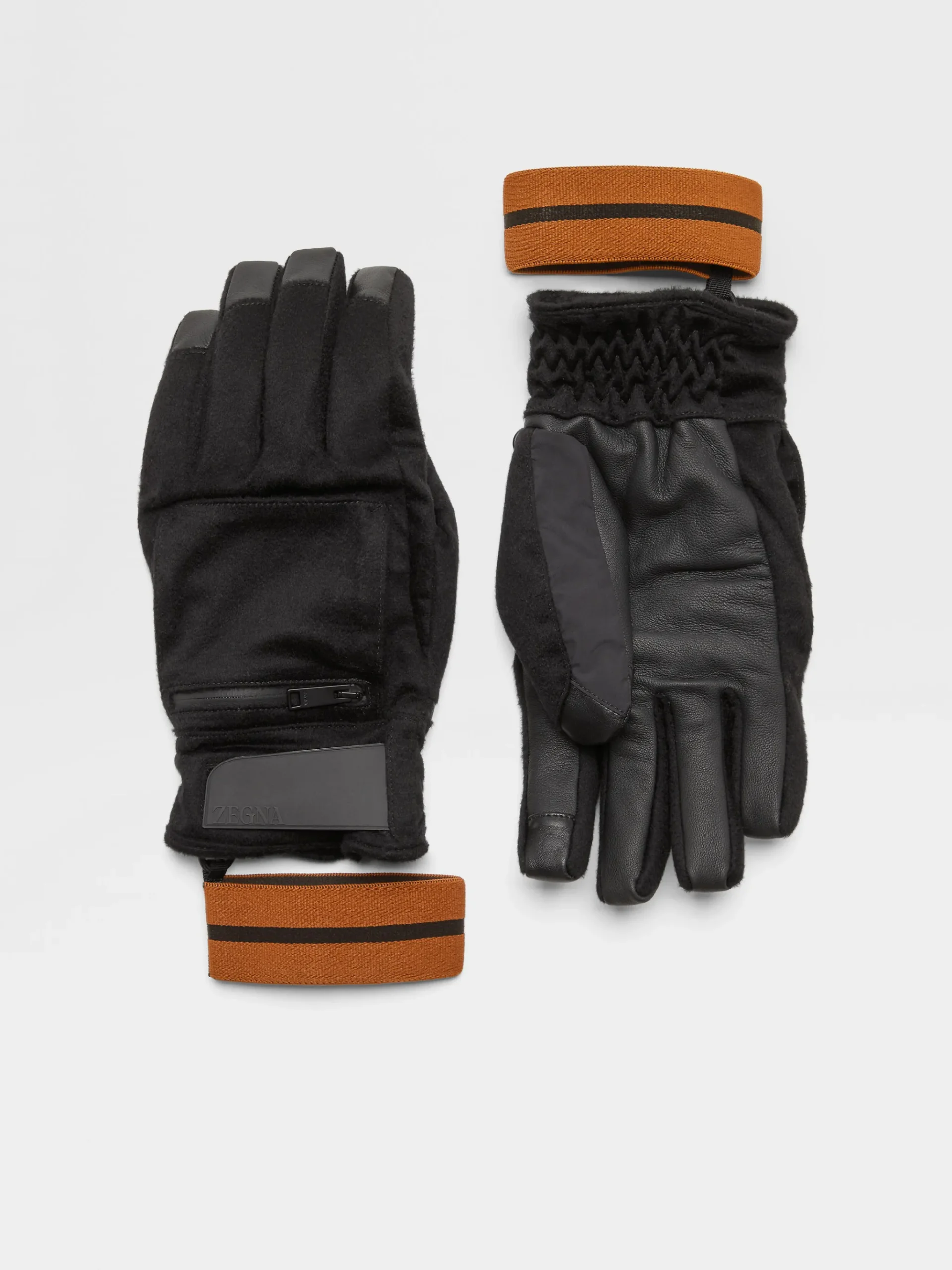 Black Oasi Cashmere Ski Gloves