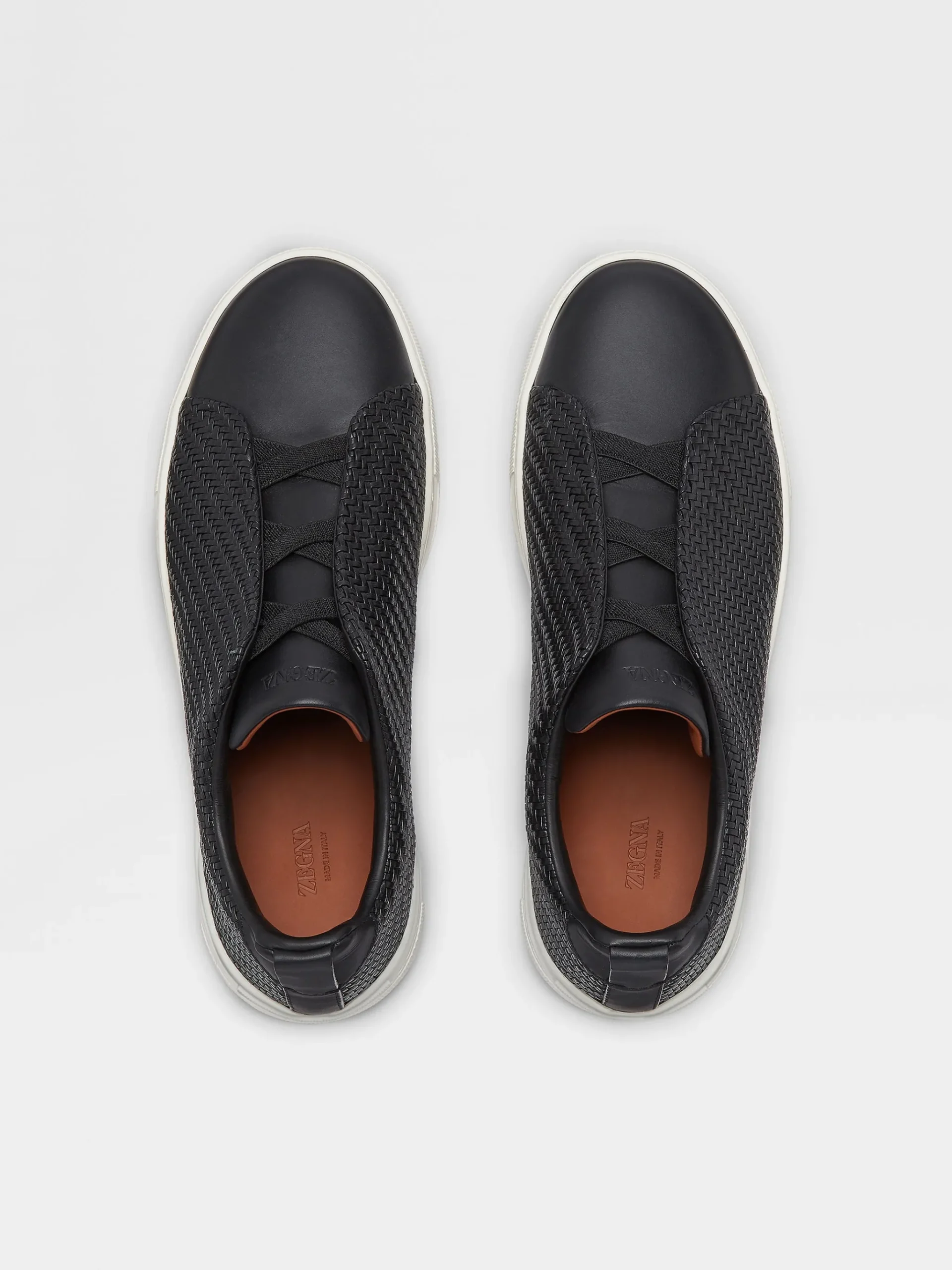 Black PELLETESSUTA™ Leather Triple Stitch™ Sneakers