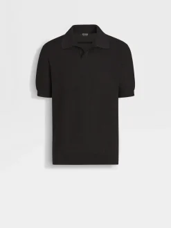 Black Premium Cotton Polo Shirt