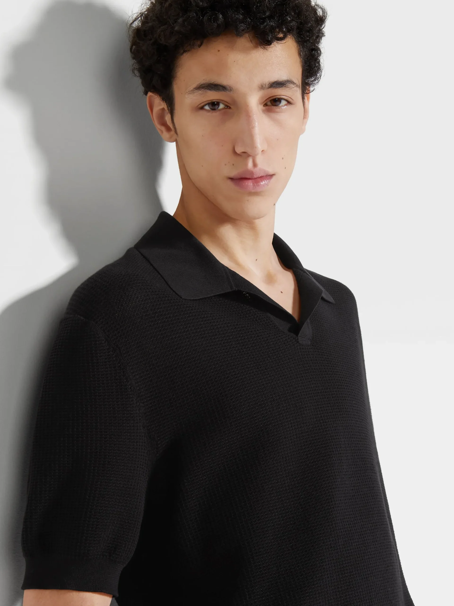 Black Premium Cotton Polo Shirt