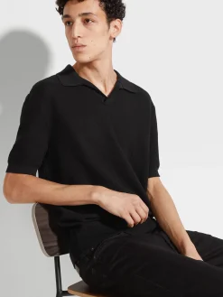 Black Premium Cotton Polo Shirt