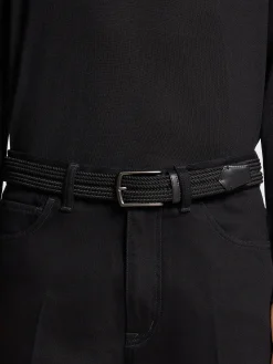 Black Rayon Belt