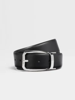 Black Reversible Leather Belt