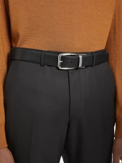 Black Reversible Leather Belt
