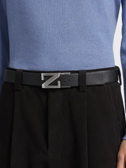 Black Reversible Leather Belt