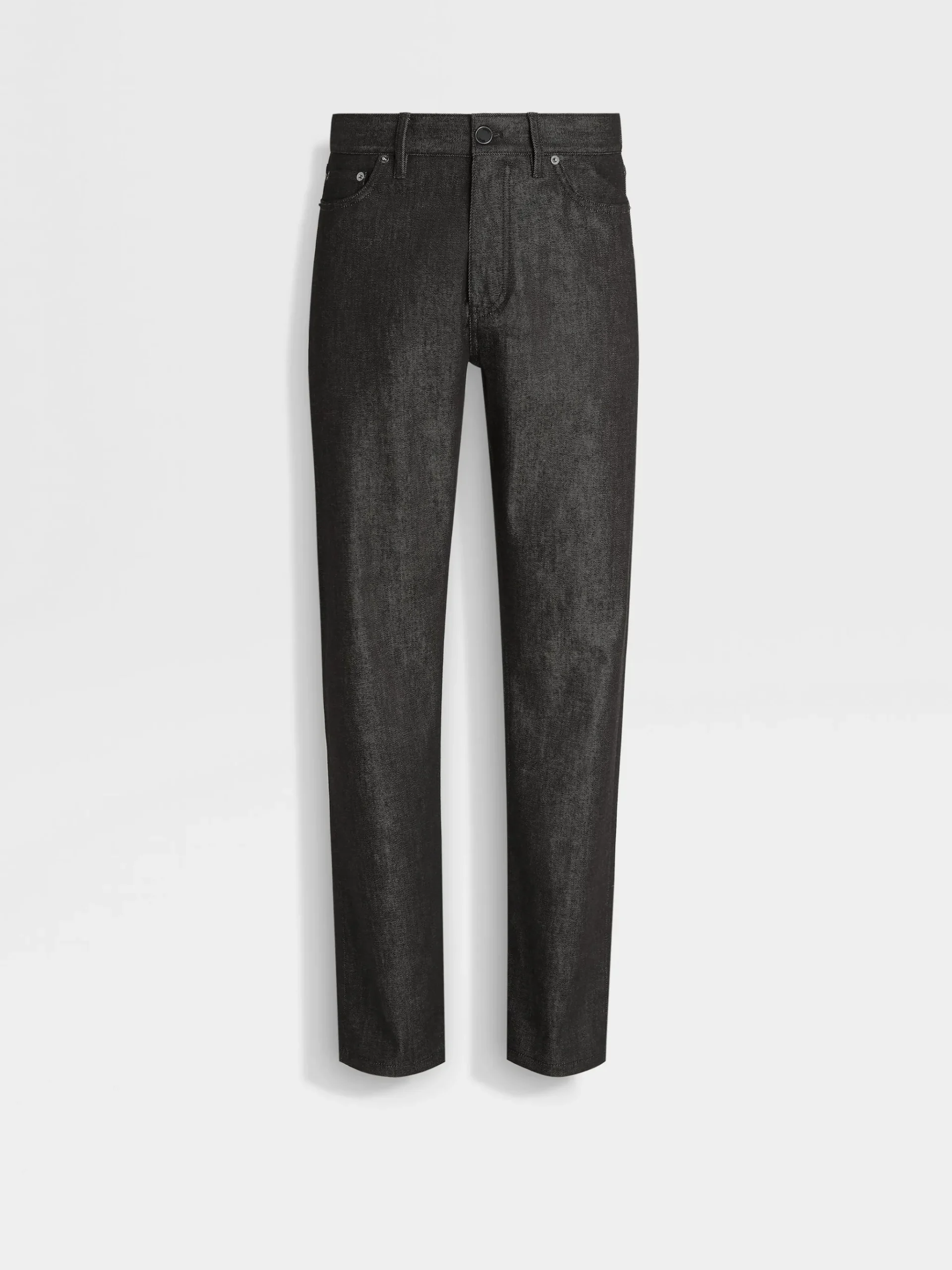 Black Stretch Cotton and Cashmere Roccia Jeans