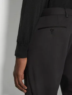 Black Stretch Cotton Pants